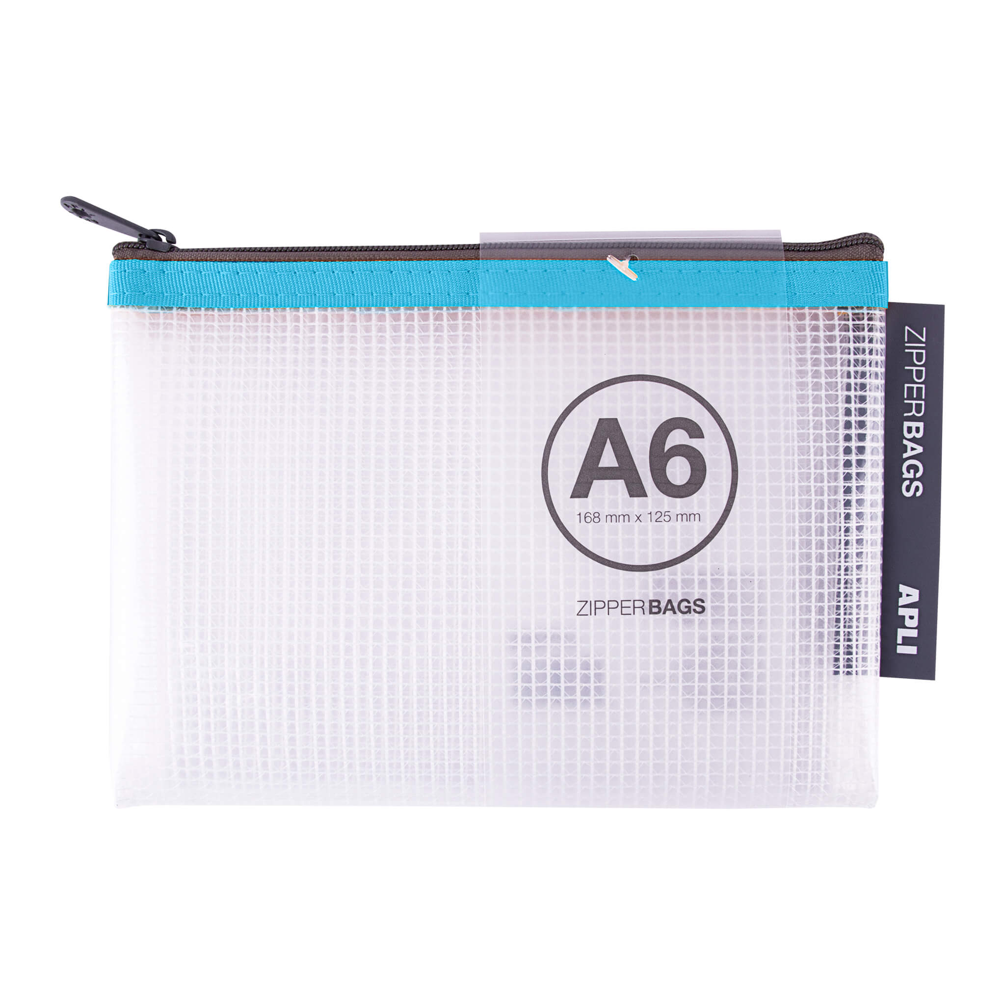 Apli 17382 - Pochette en PVC transparent 168x125 / A6, fermeture