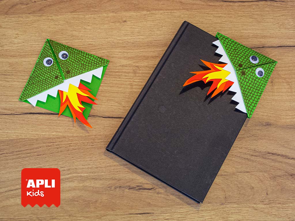 Marcapáginas de dragón para Sant Jordi de APLI Kids